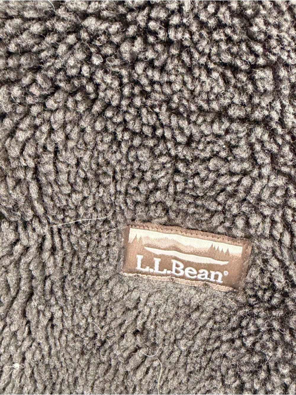 L.L.Bean Black Sherpa Fleece Vest sz lg petite - Picture 2 of 6